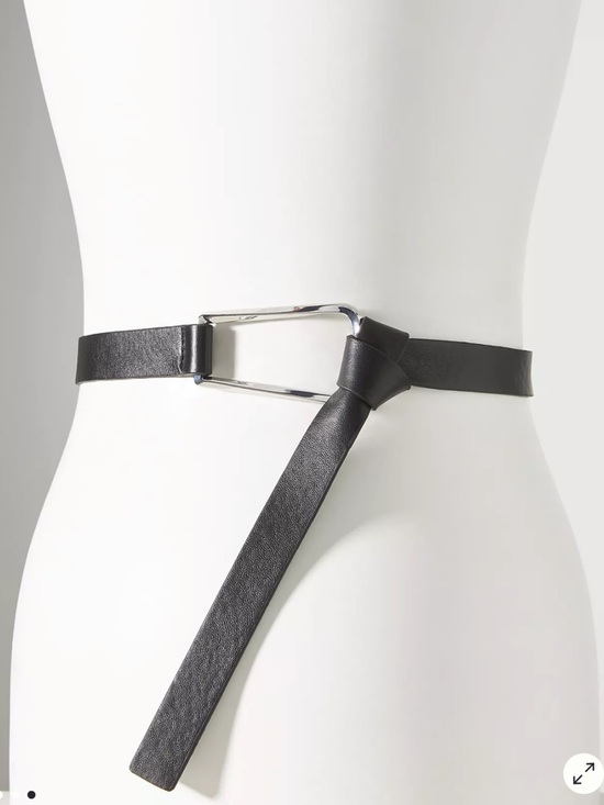 Anthropologie Accessories - Anthropologie Black Wrap Belt with Silver Buckle